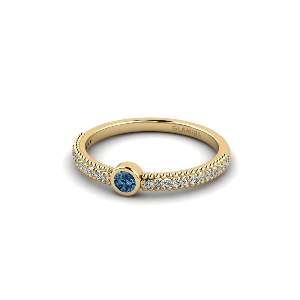 Diamante Azul Anillo de compromiso Lennyess