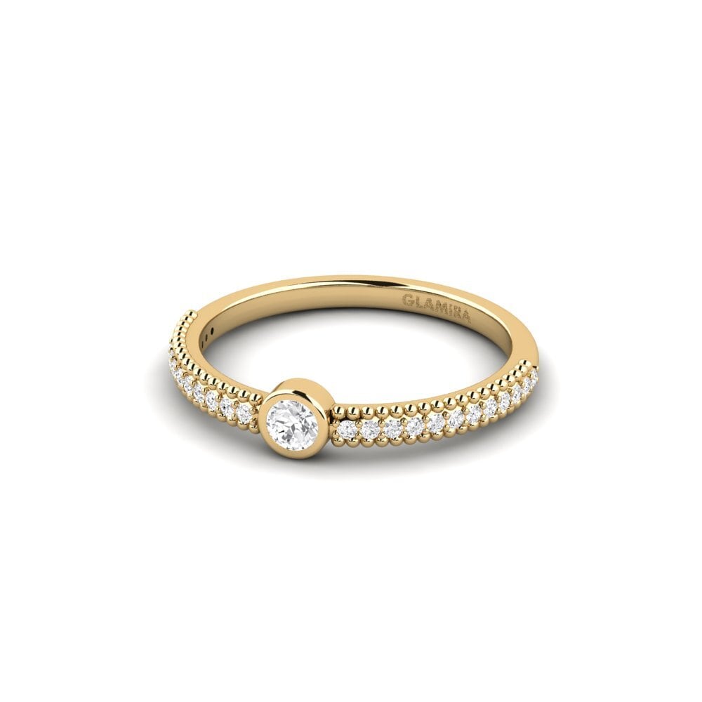 Zafiro blanco Anillo de compromiso Lennyess