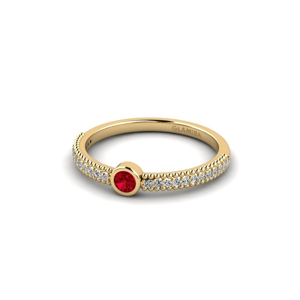 Circonita Roja Anillo de compromiso Lennyess