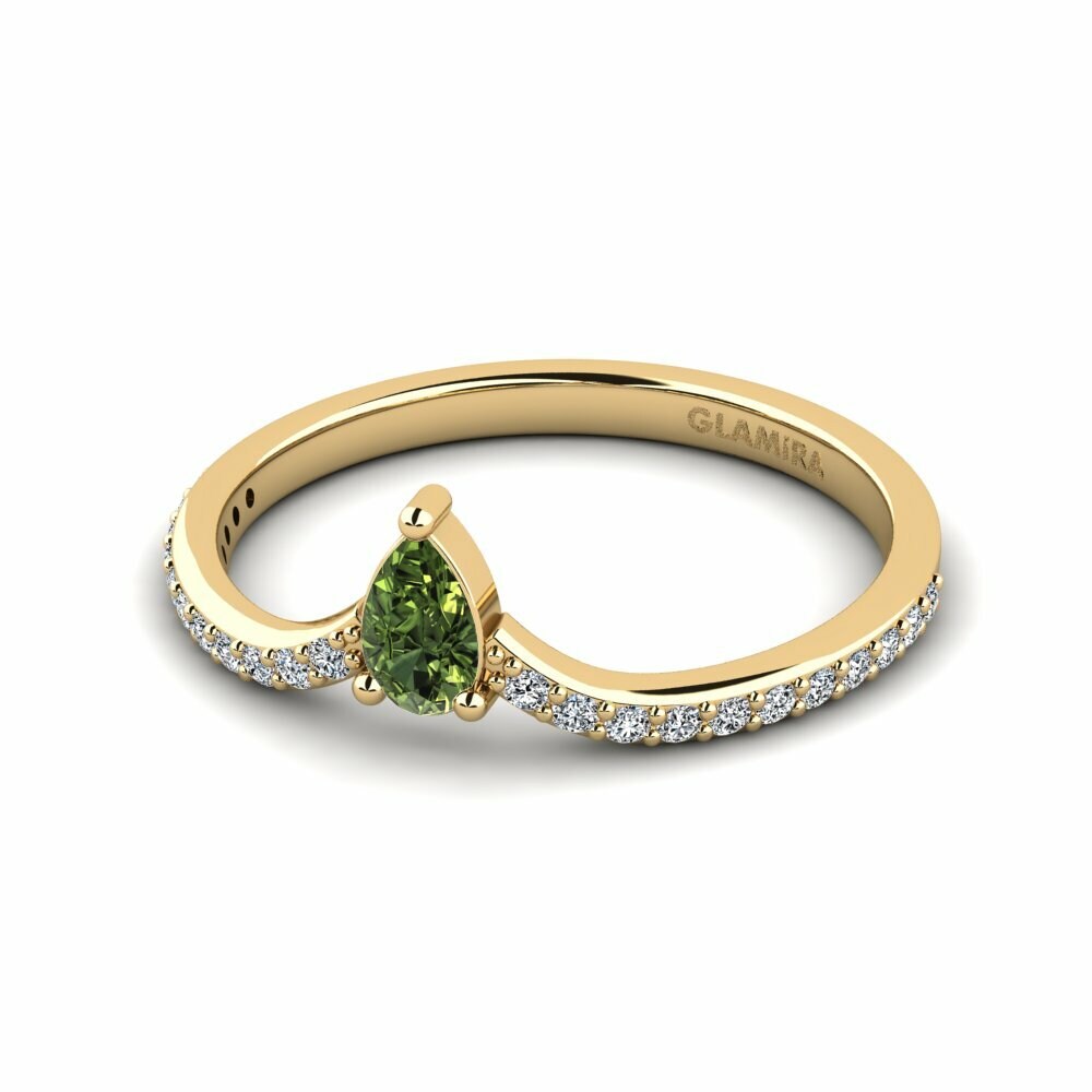 Green Sapphire Engagement Ring Merint