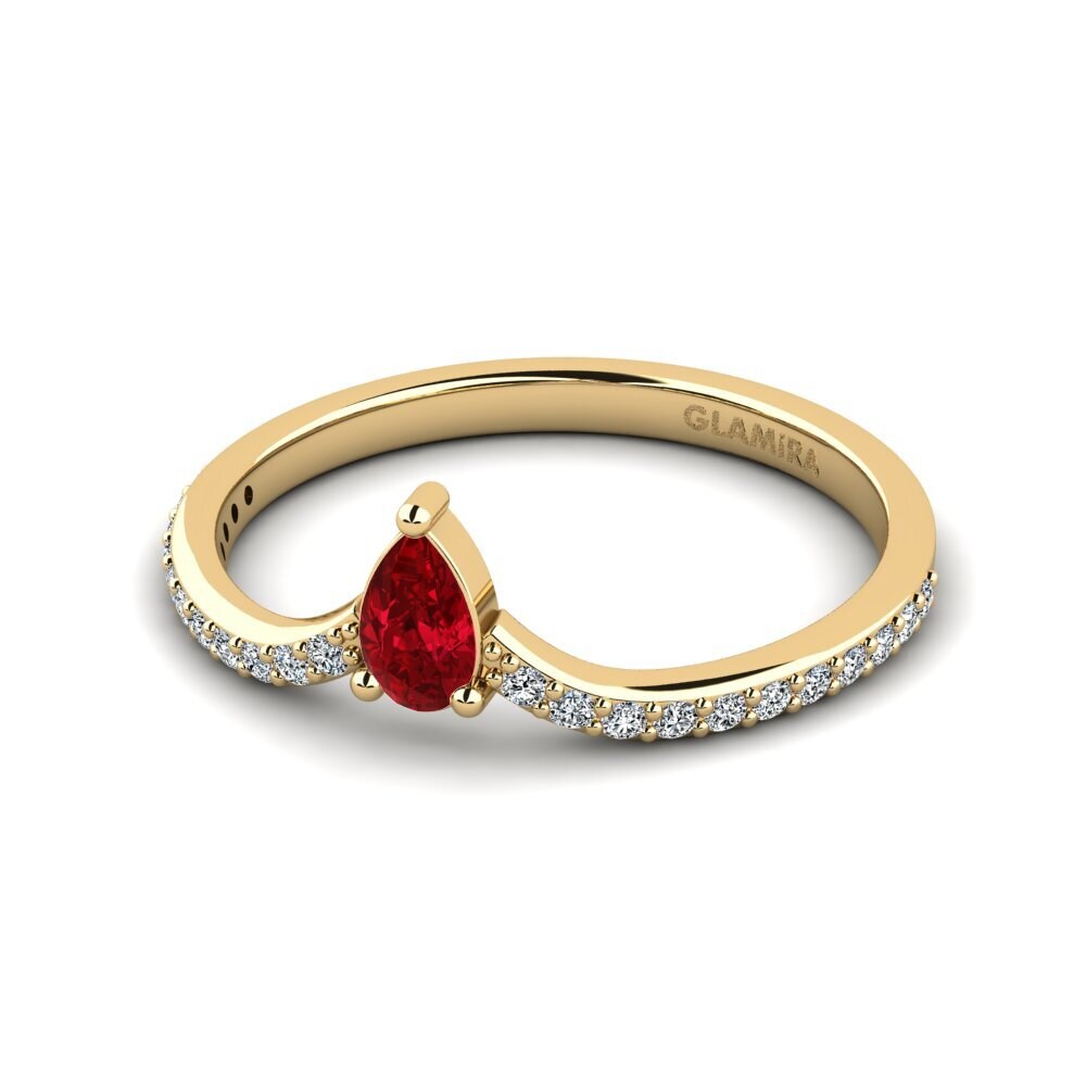 Circonita Roja Anillo de compromiso Merint
