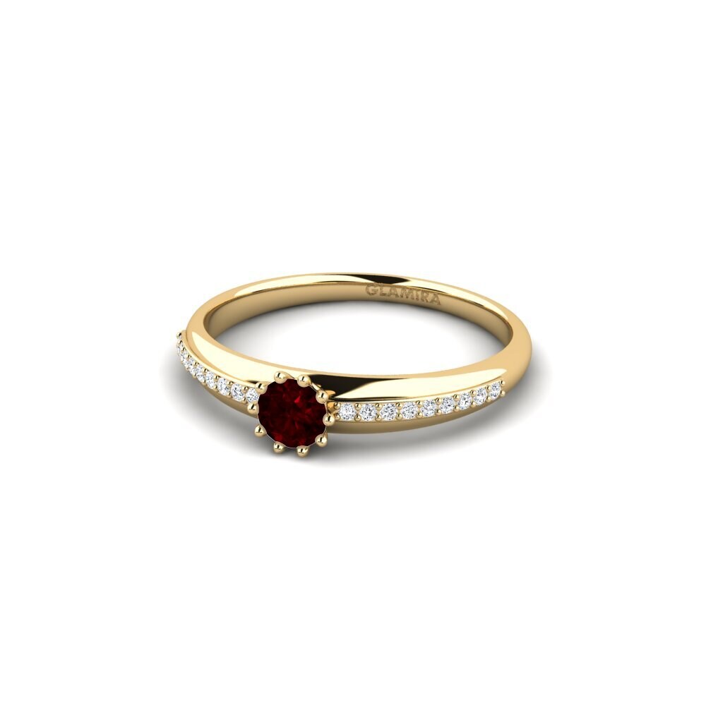 Garnet Engagement Ring Shaed