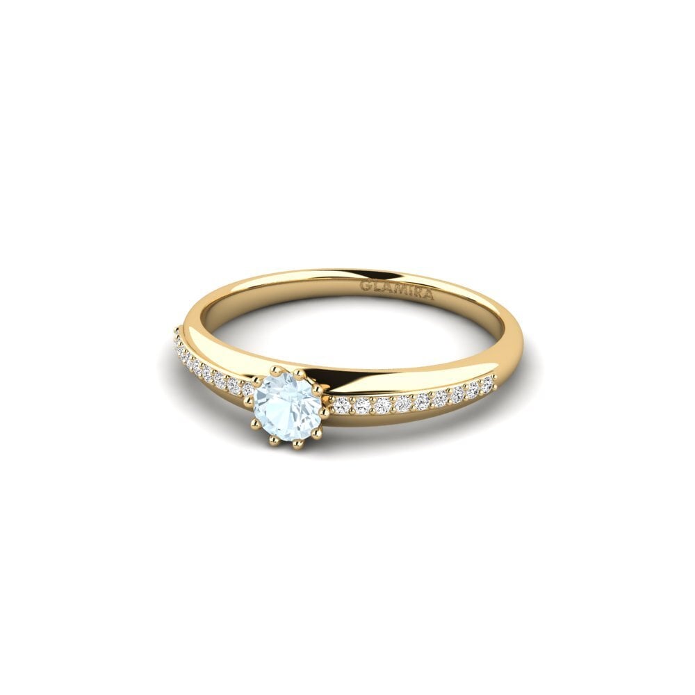 Aguamarina Anillo de compromiso Shaed