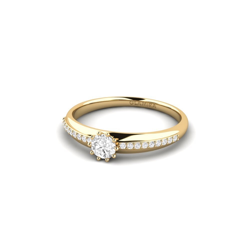 Zafiro blanco Anillo de compromiso Shaed