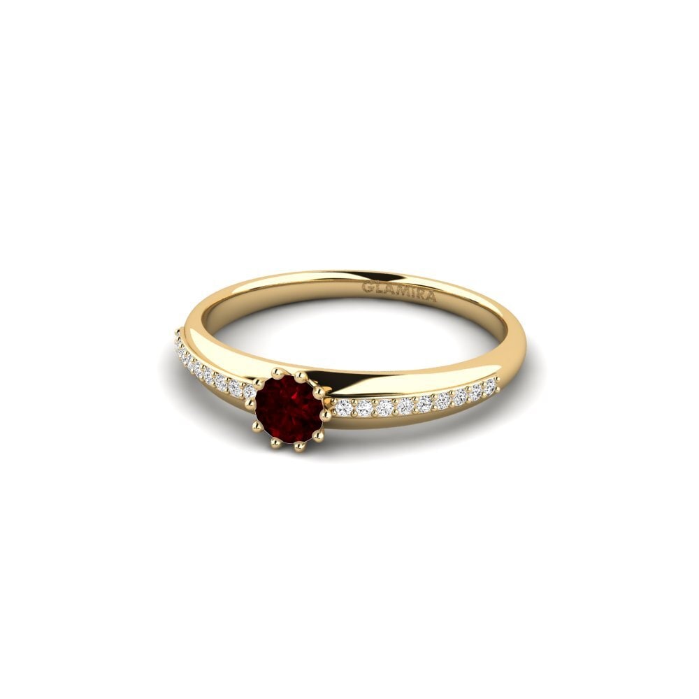 Garnet Engagement Ring Shaed