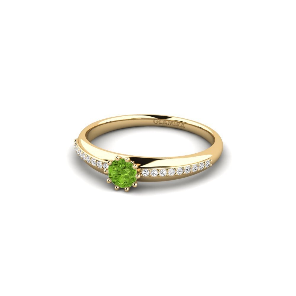 Peridoto Anillo de compromiso Shaed