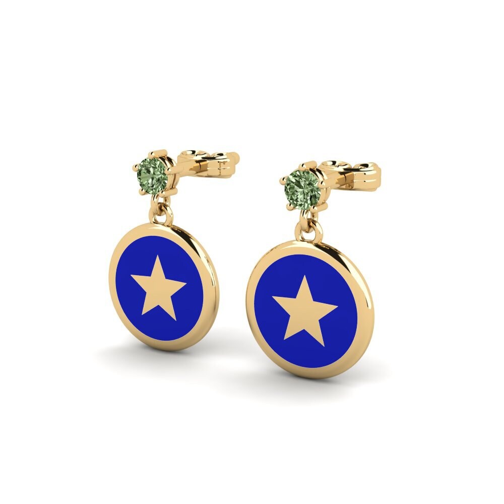 Diamante Verde Orecchino da donna Buton