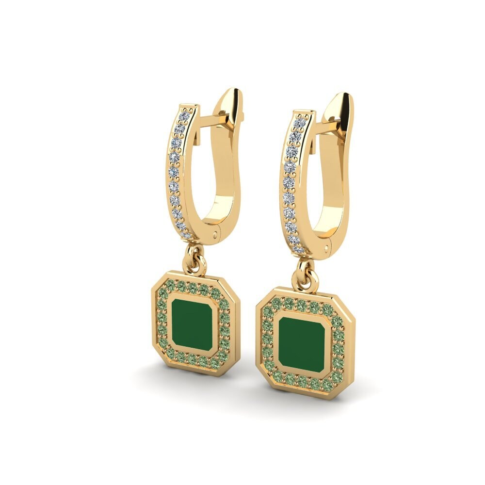 Diamante Verde Pendiente de mujer Buwhealbe