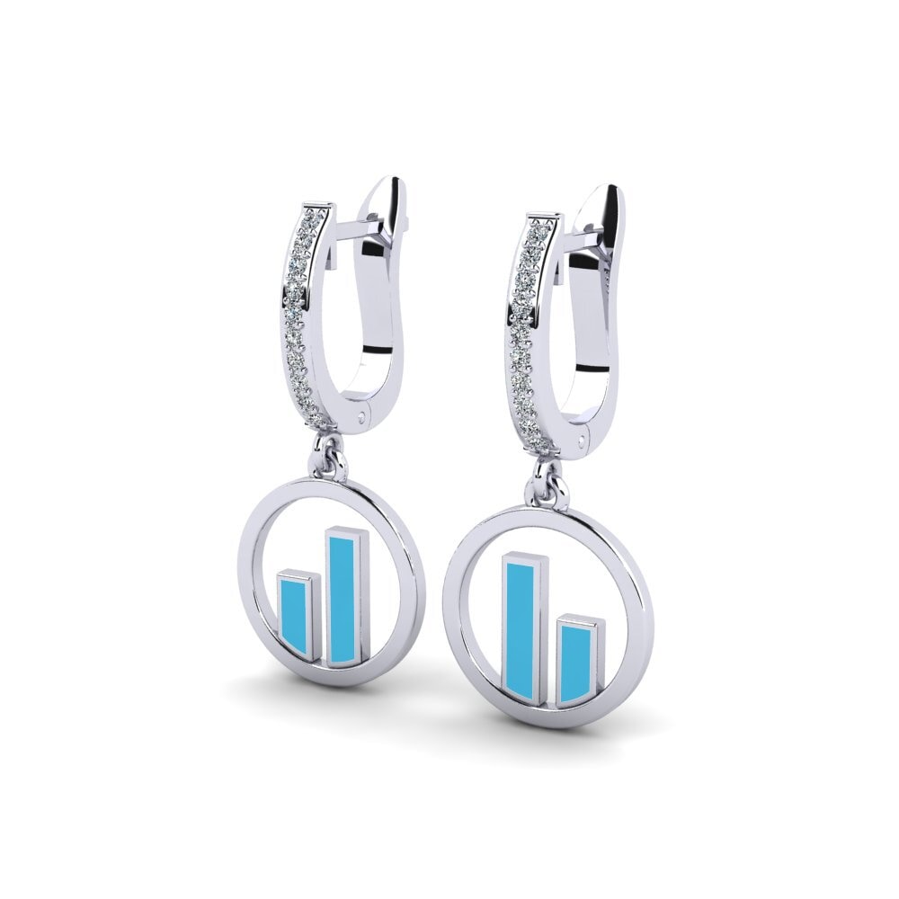 950 Platin Damen ohrring Cheedi