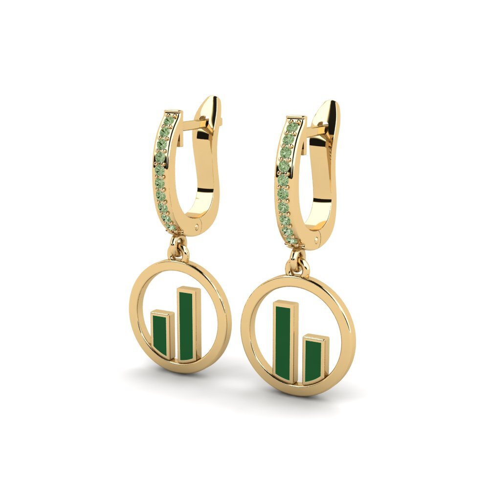 Diamante Verde Pendiente de mujer Cheedi