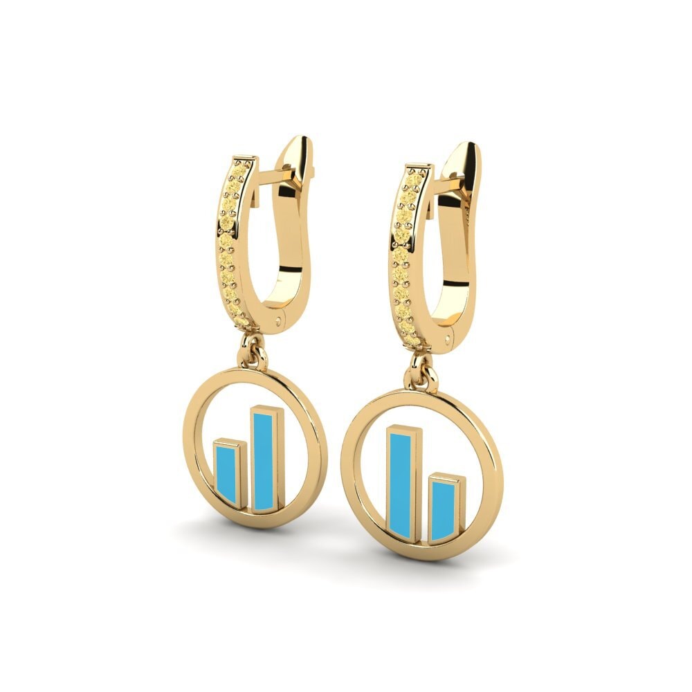 Diamante Giallo Orecchino da donna Cheedi