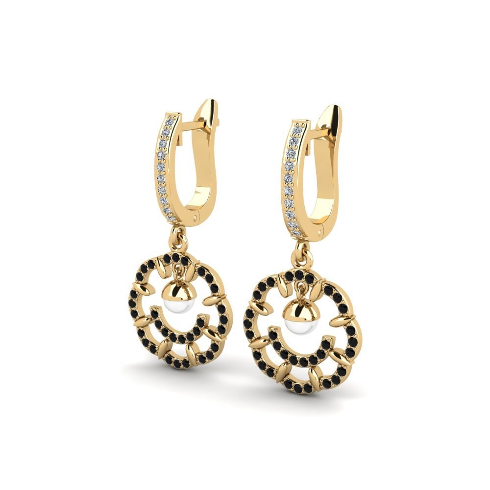 Diamante Negro Pendiente de mujer Clopo