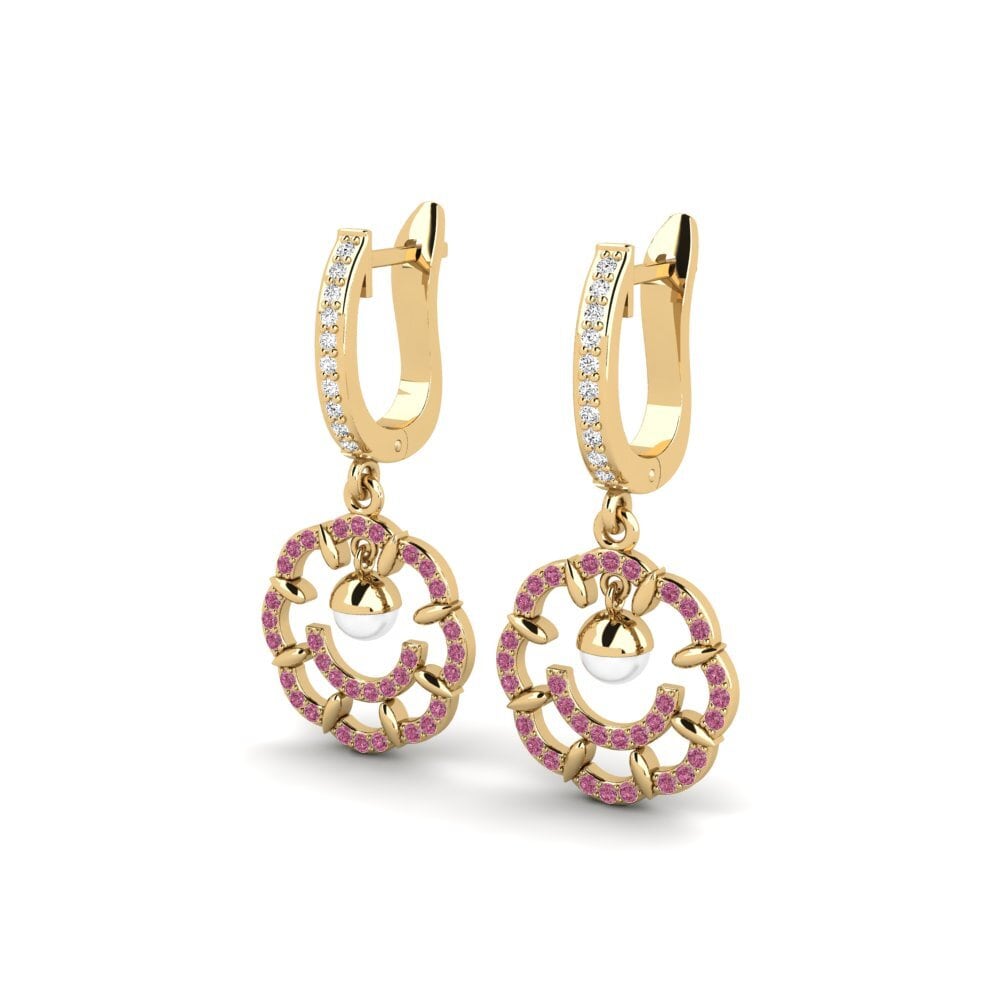 Granate Rhodolite Pendiente de mujer Clopo