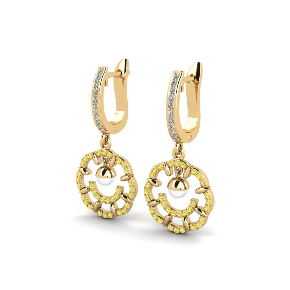 Yellow Sapphire Women's Earring Clopo
