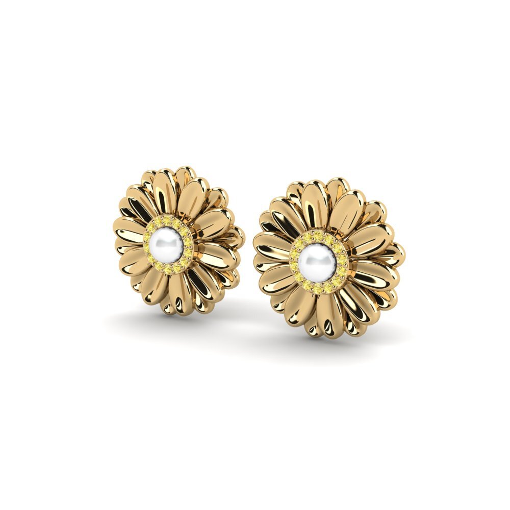 Yellow Sapphire Women's Earring Corrota