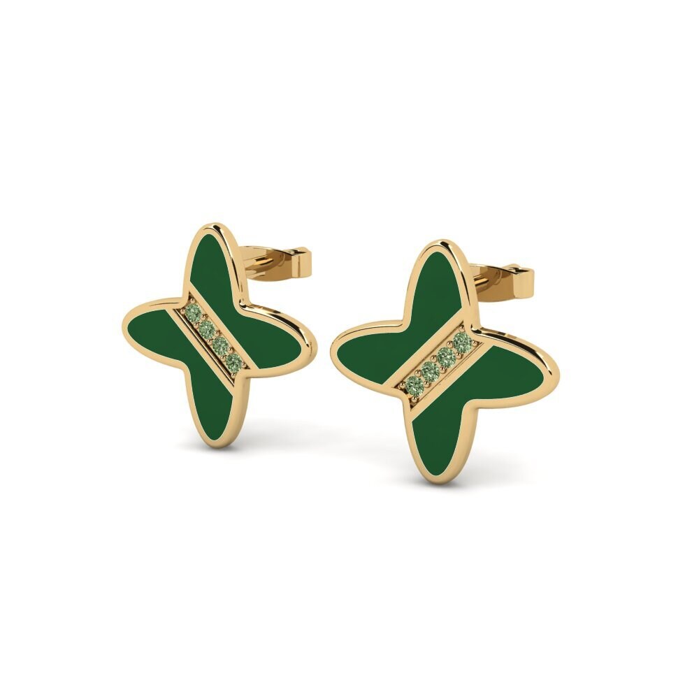 Diamante Verde Pendiente de mujer Dagn