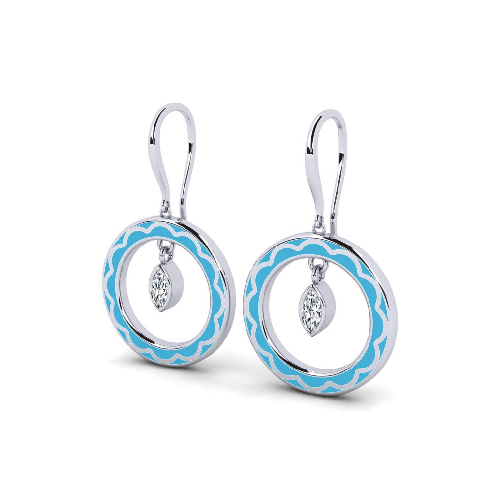 950 Platin Damen ohrring Dararamear