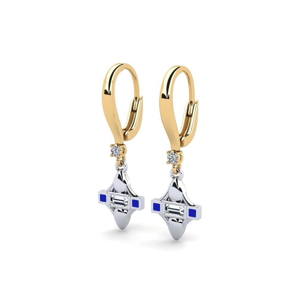 750 Gelb & Weißgold Damen ohrring Dawd