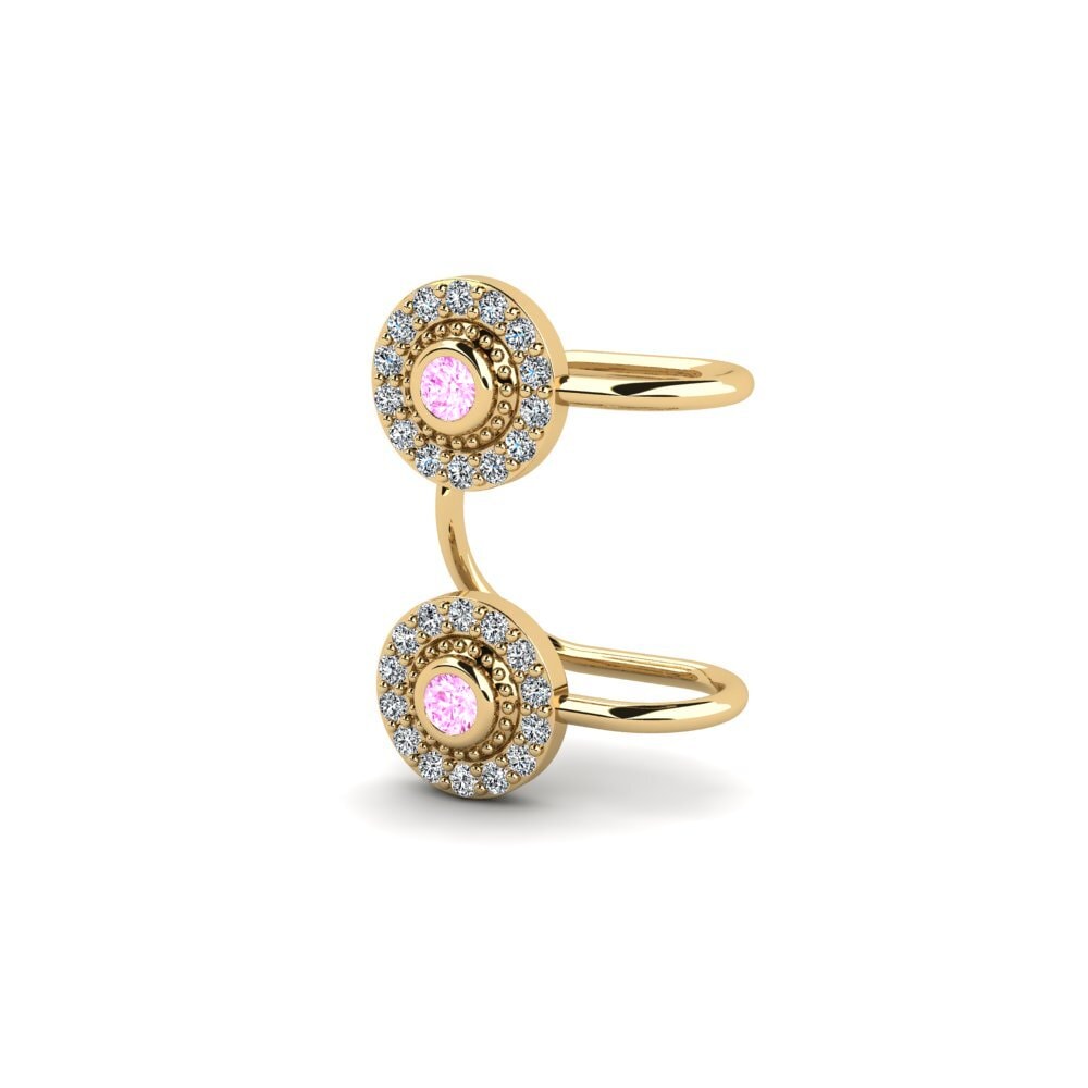 Safira Rosa Brincos Feminino Ddli