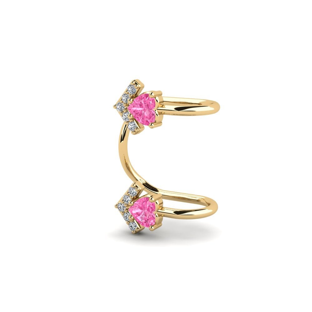 Safira Rosa Brincos Feminino Dekian