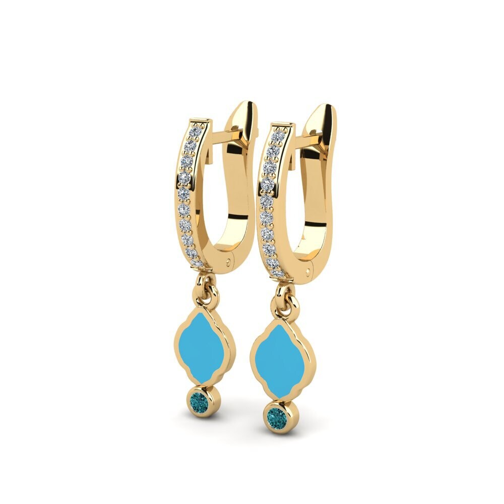 Diamante Azul Pendiente de mujer Delfi