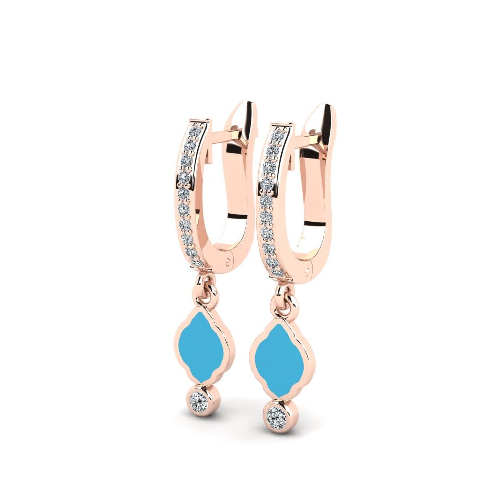 14k Oro Rosa Pendiente de mujer Delfi
