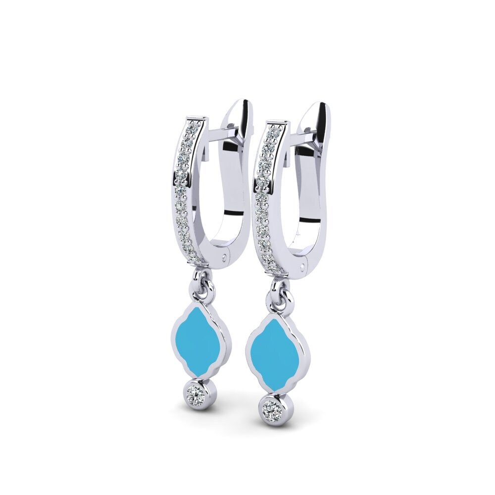 950 Platin Damen ohrring Delfi