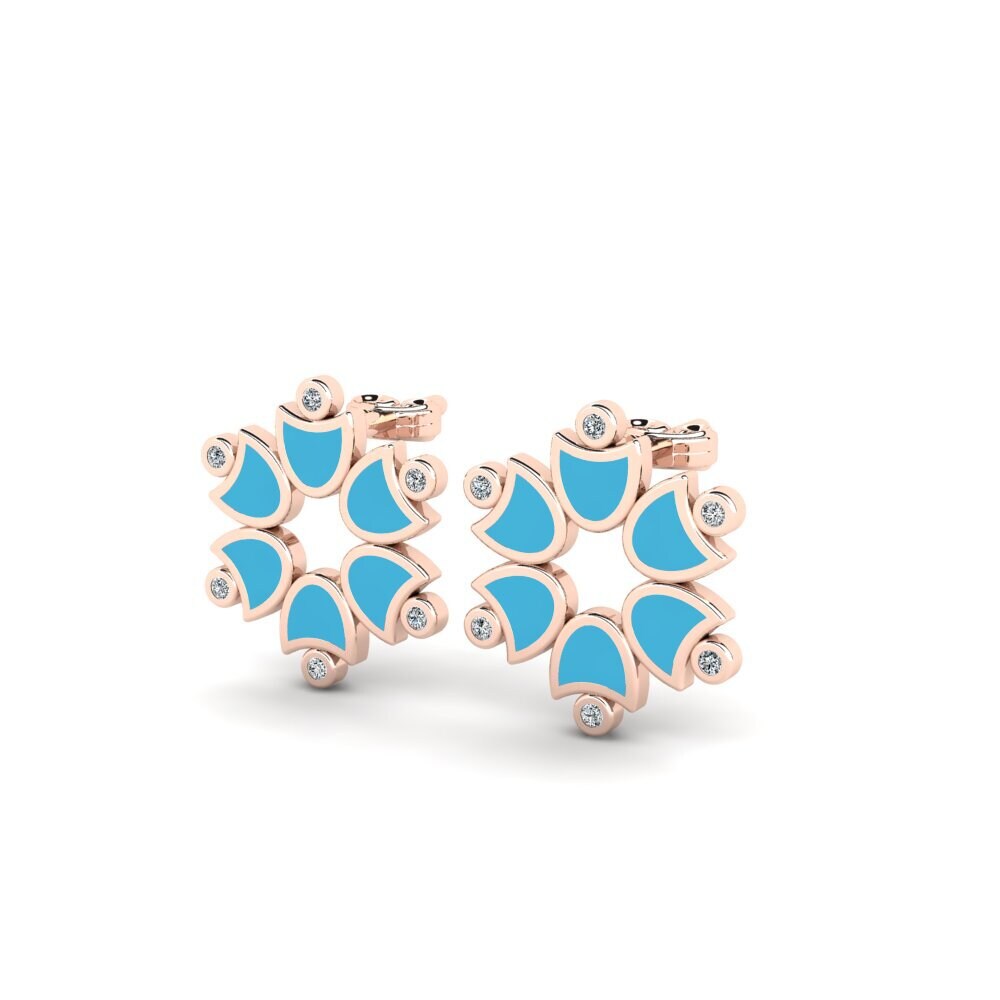 14k Oro Rosa Pendiente de mujer Depil