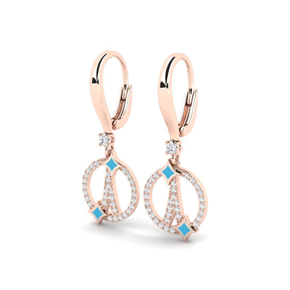 14k Oro Rosa Pendiente de mujer Etypos