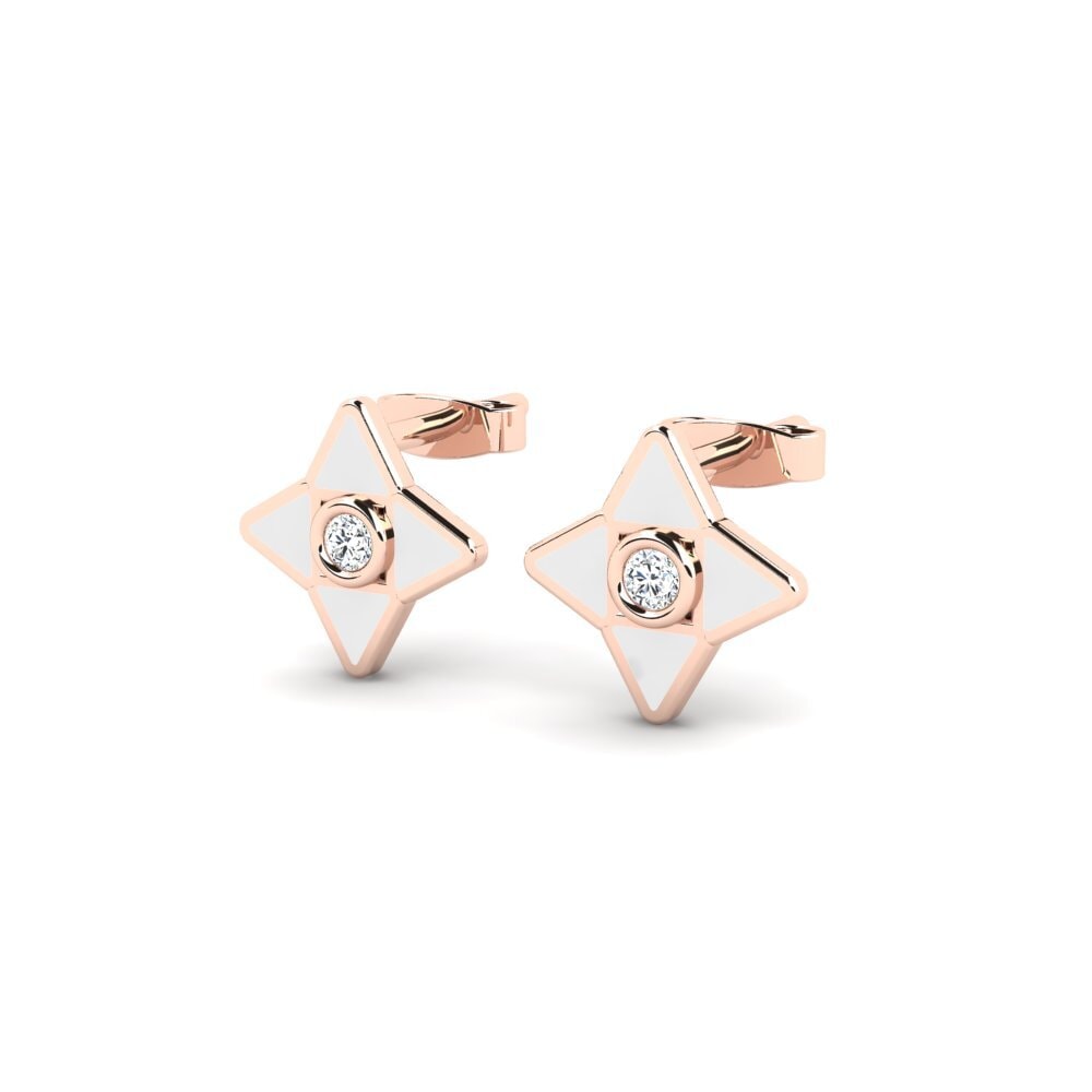 14k Oro Rosa Pendiente de mujer Forever