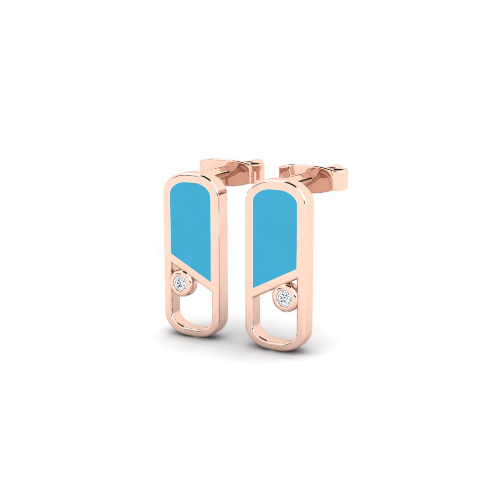 14k Oro Rosa Pendiente de mujer Galoto