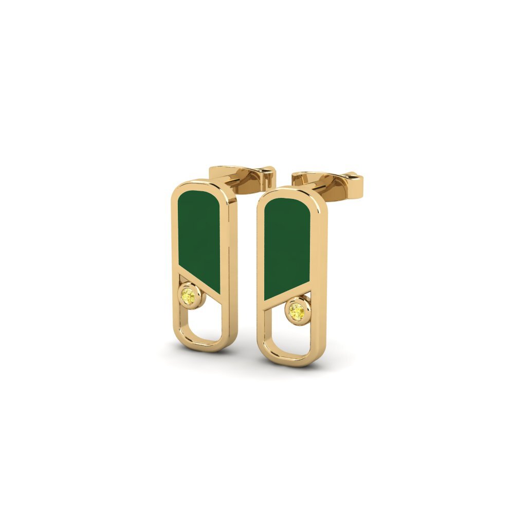 Đá Sapphire Vàng Bông tai nữ Galoto