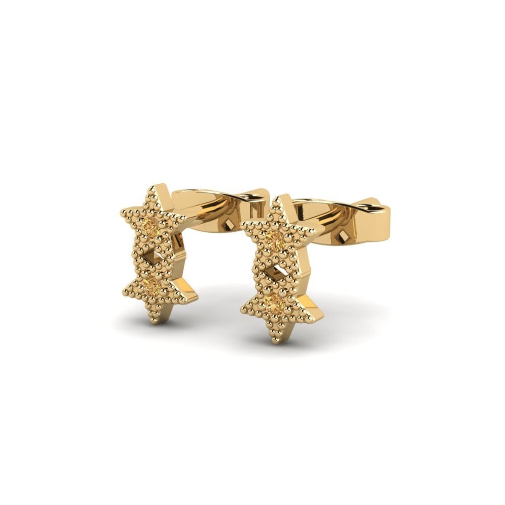 Diamant Brun Boucle d'oreille femme Ghwer