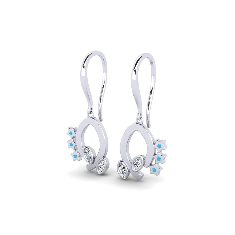 950 Platin Damen ohrring Unrema