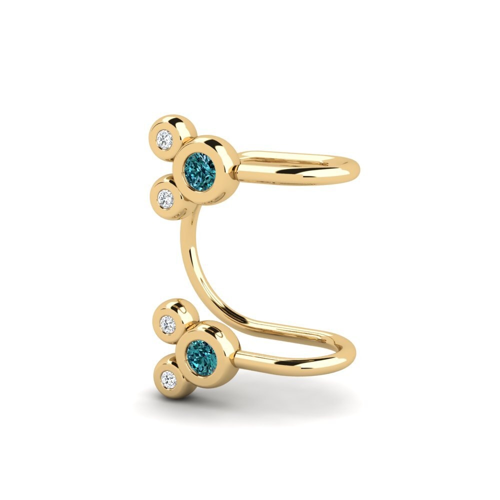 Diamante Azul Brincos Feminino Urat