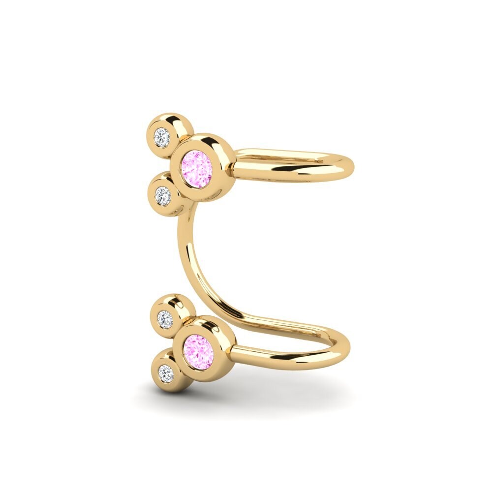 Safira Rosa Brincos Feminino Urat