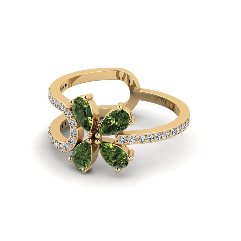 Pear Green Sapphire Ring Olderec