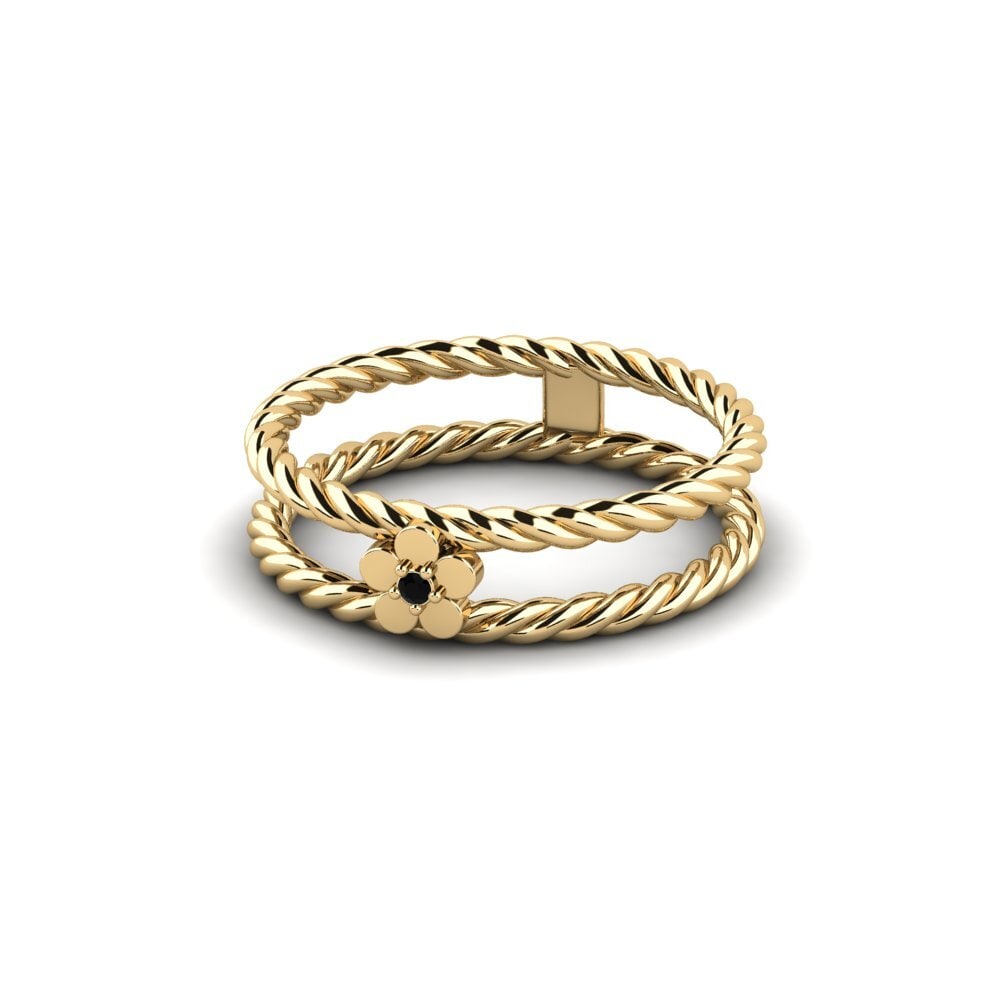 Diamante Negro Anel Pamerkem