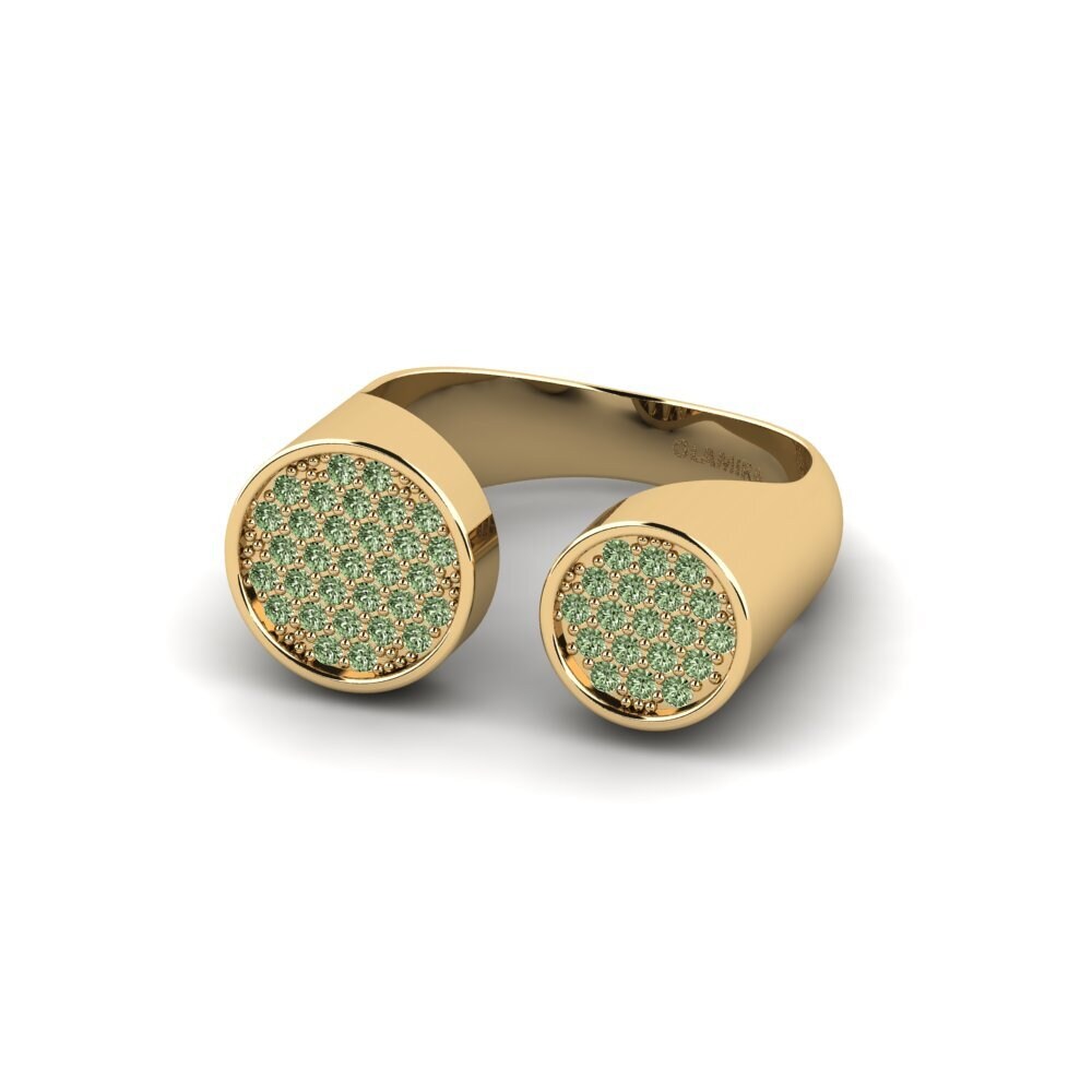 Diamante Verde Anel Phlowl