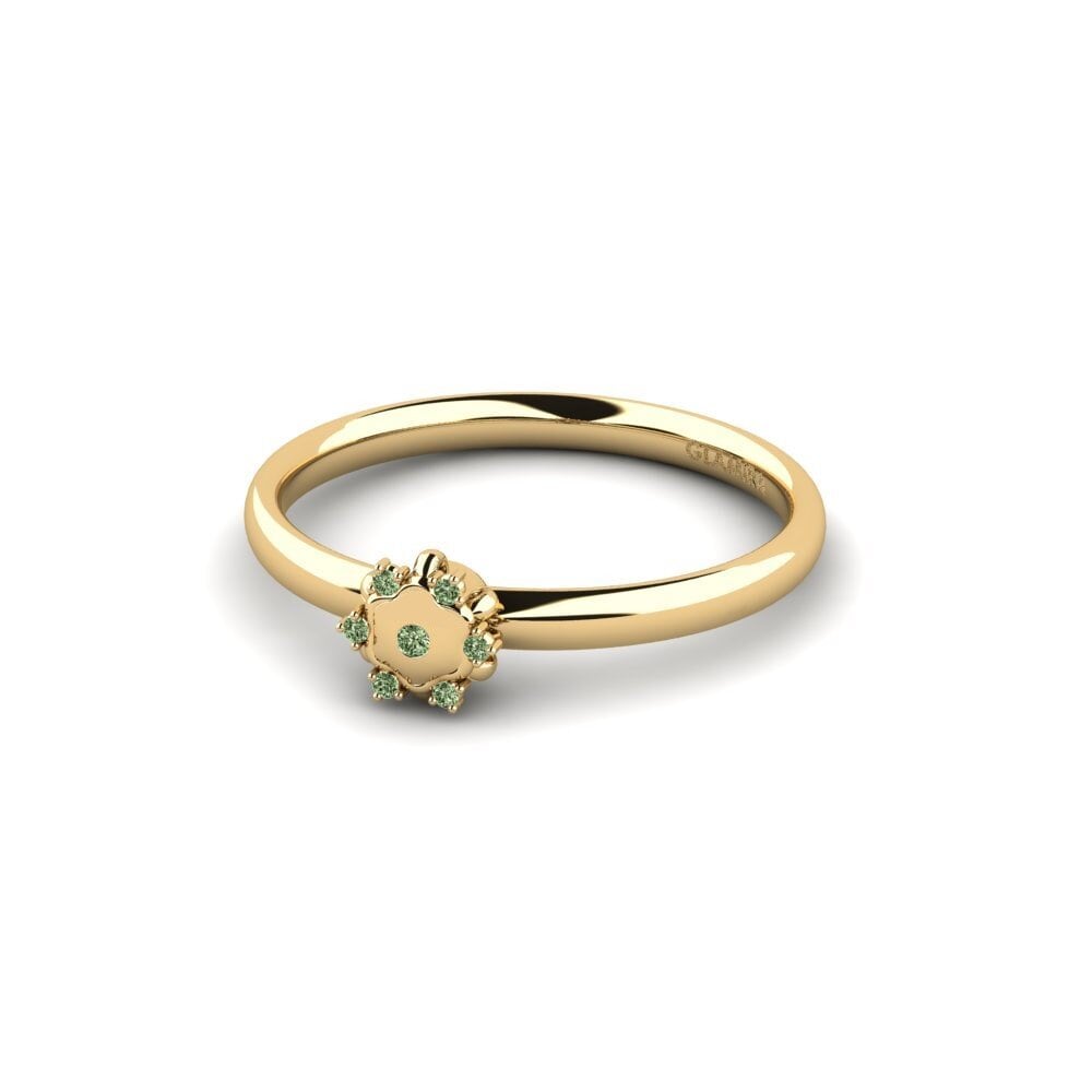 Diamante Verde Anillo Pomeraol