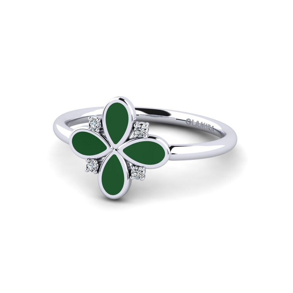 White Silver Ring Scractore