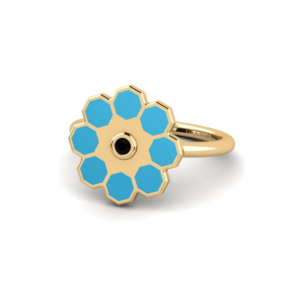 Schwarzer Saphir Ring Sculgi