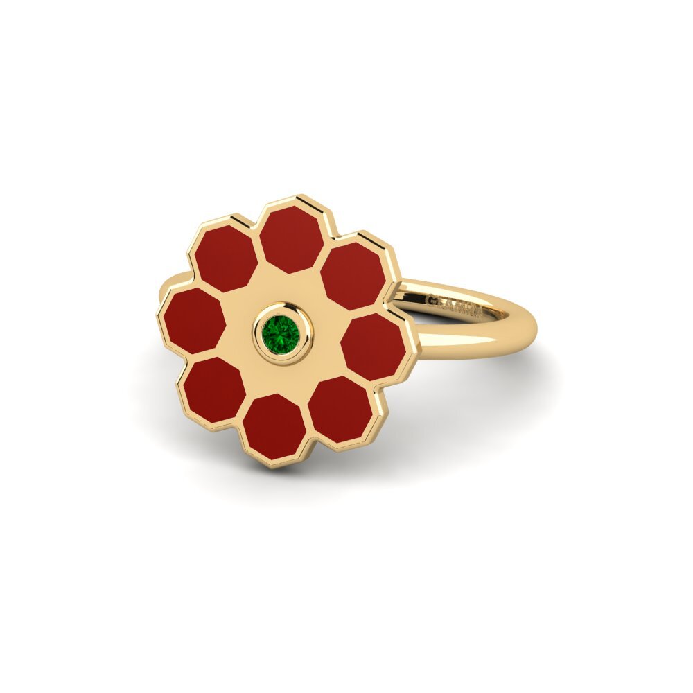 Grüner Zirkonia Ring Sculgi