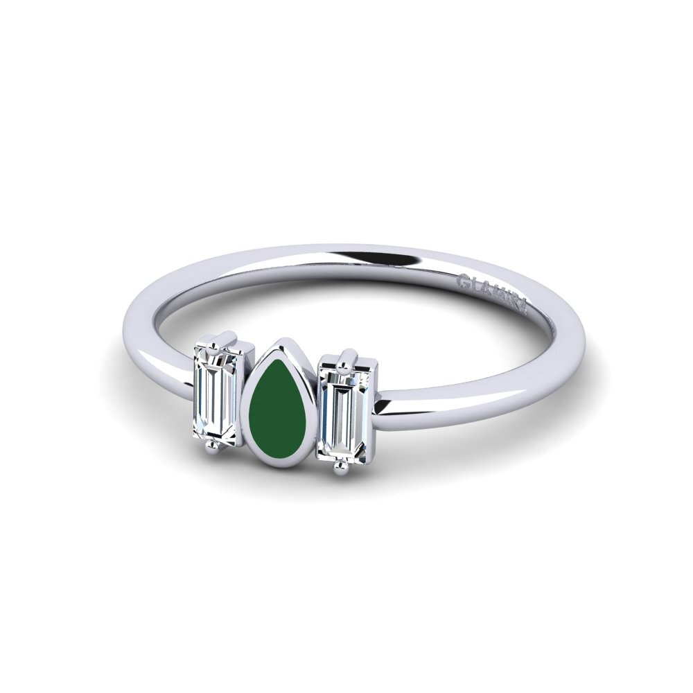 White Silver Ring Sihgh