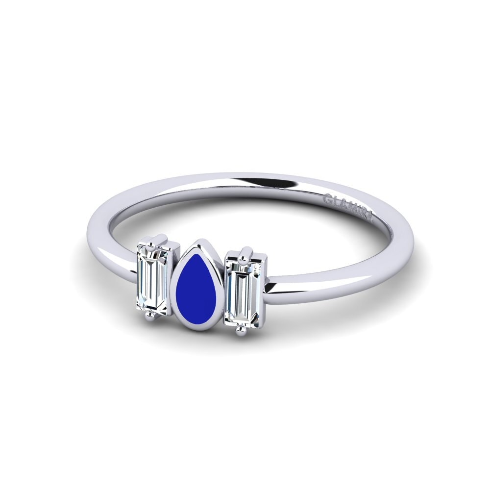 White Silver Ring Sihgh