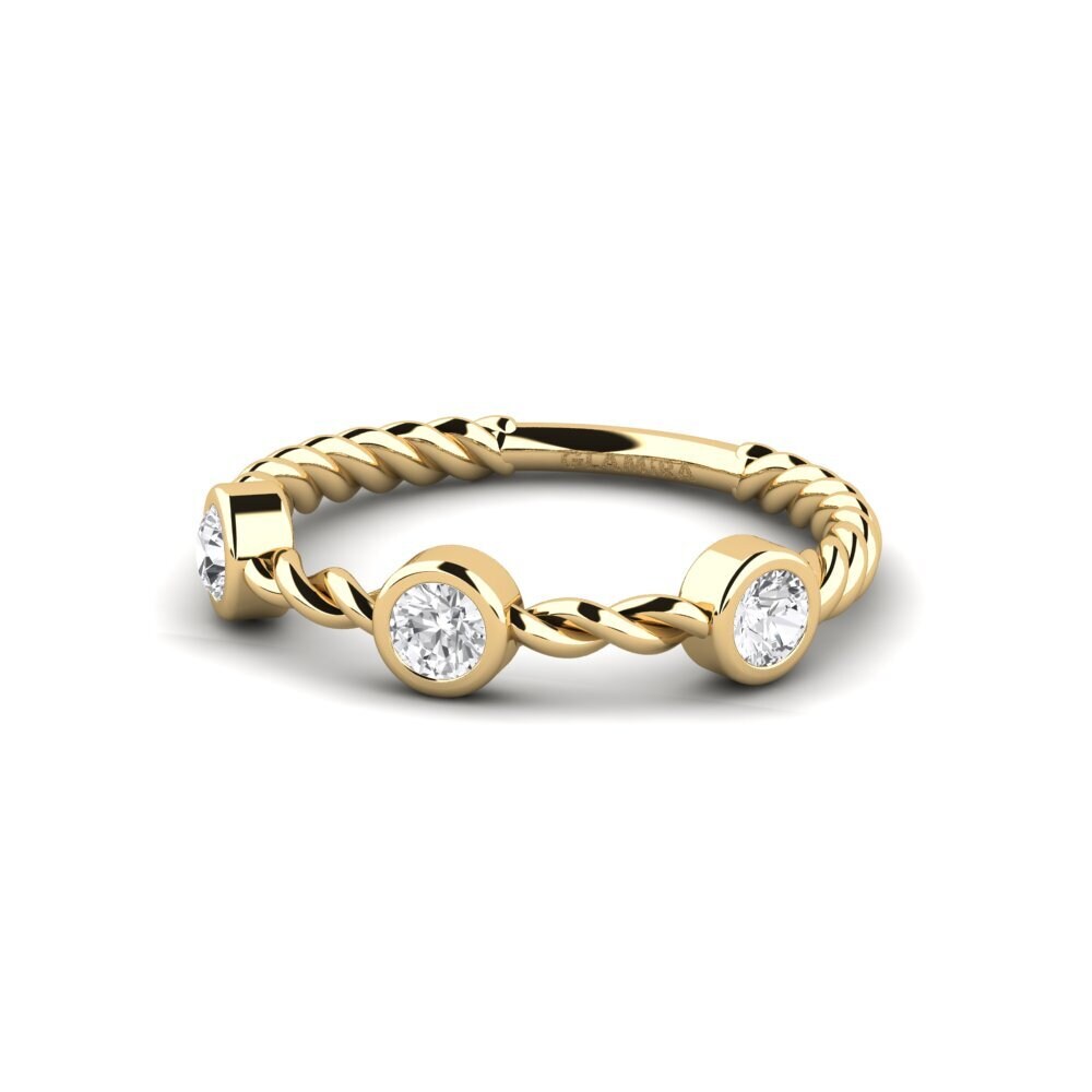 Zafiro blanco Anillo de compromiso Spriote