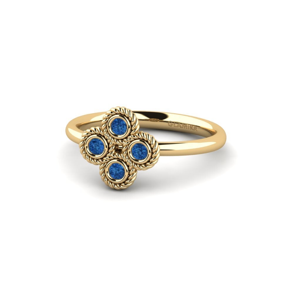 Zircônia azul escuro Anel Strizzk