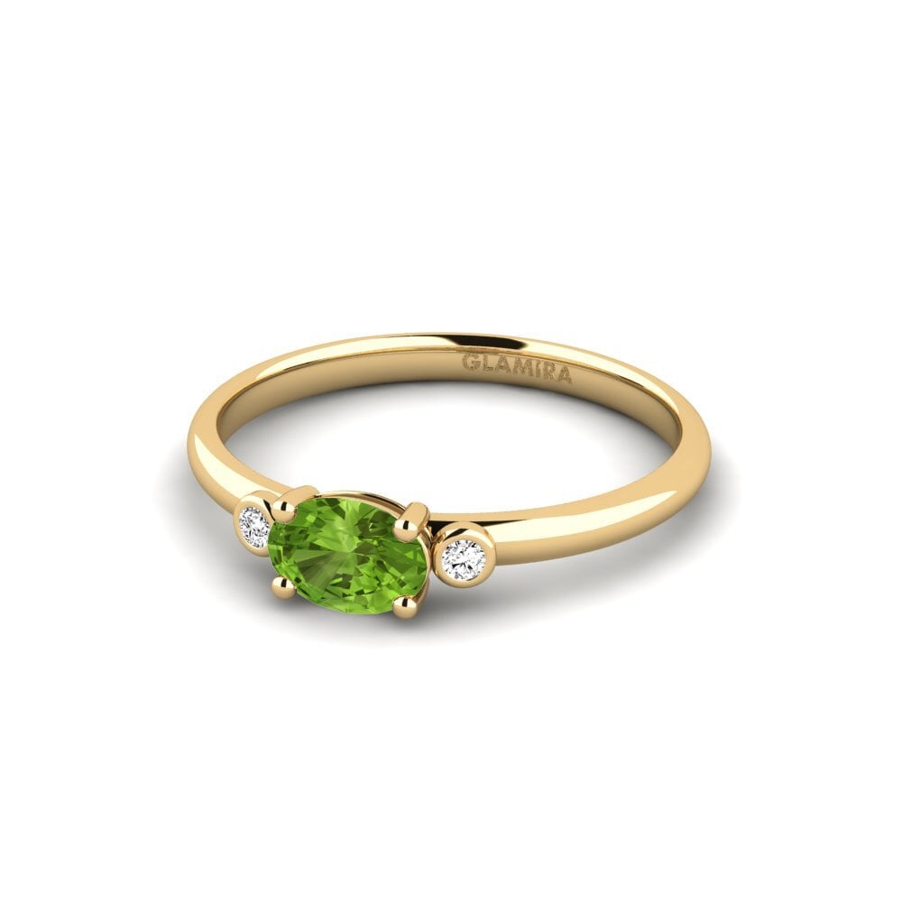 Peridoto Anillo de compromiso Forsany
