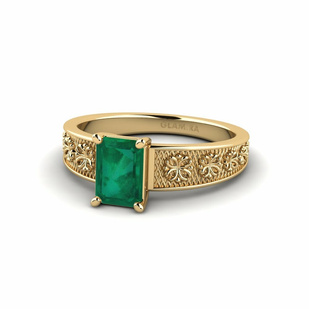 Emerald Engagement Ring Leeb