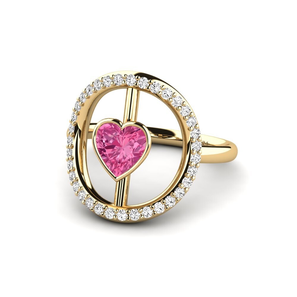 Cuore Tormalina Rosa Anello Never